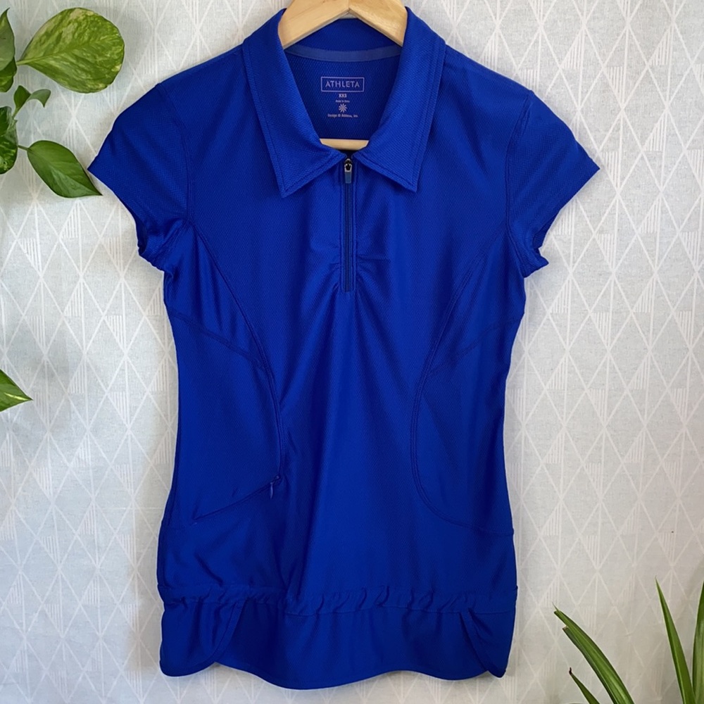 Athleta Running Short Sleeve 1/4 Zip